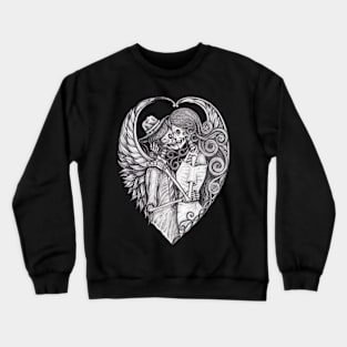 Skeleton lovers couple angel. Crewneck Sweatshirt